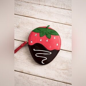 Kate Spade Strawberry Coin Purse - Red, Green, Brown